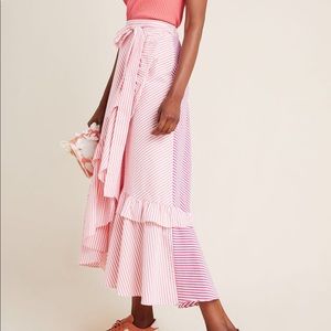 NWT Maeve Penny Ruffled Midi Skirt